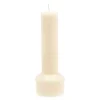 Hvils kubbelys 7x20 cm parafin/stearin cream