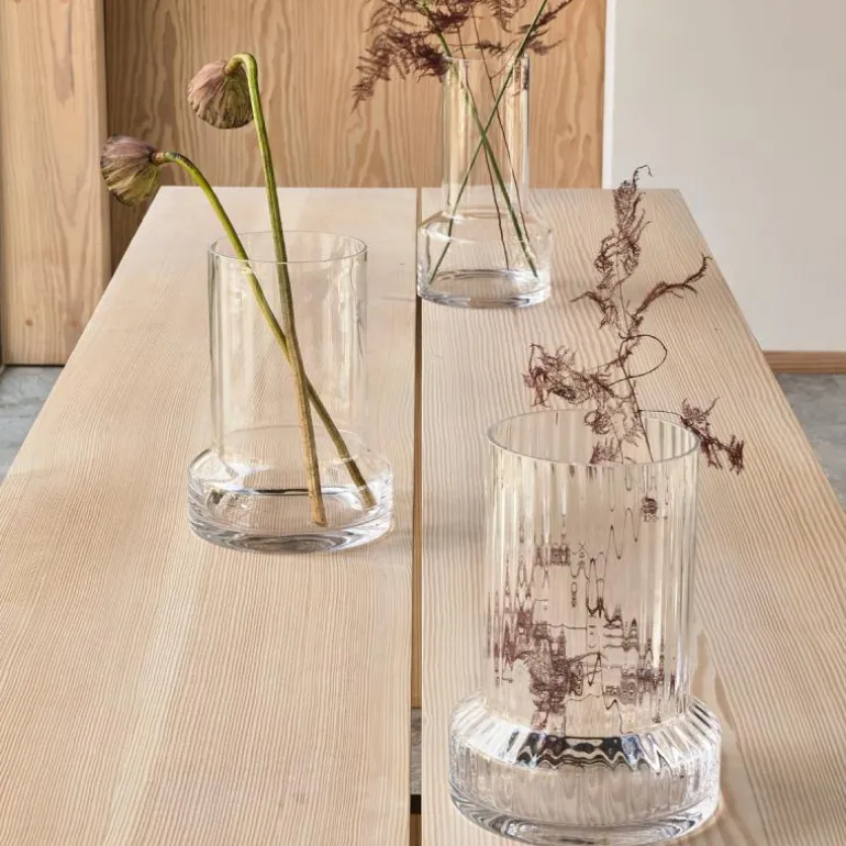 Hvils vase m/ riller 21x29 cm klar