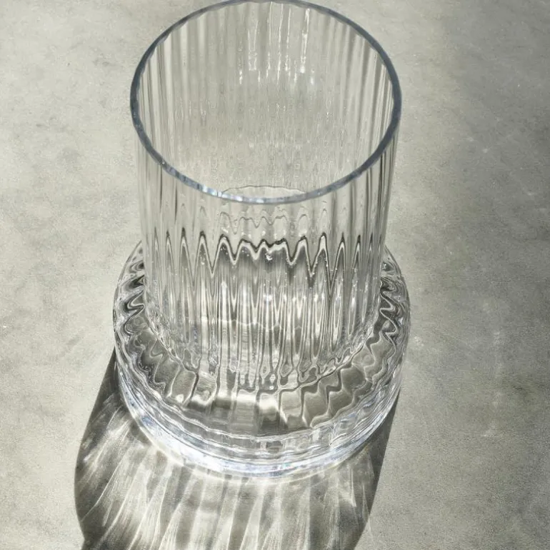 Hvils vase m/ riller 21x29 cm klar