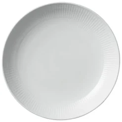 Hvit Riflet dyp tallerken 25 cm