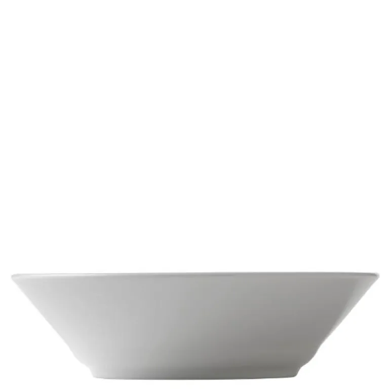 Hvit Riflet dyp tallerken 17 cm
