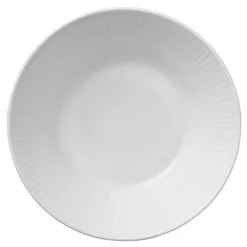 Hvit Riflet dyp tallerken 17 cm