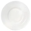 Hvit Riflet Halvblonde dyp tallerken 24 cm