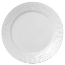 Hvit Riflet tallerken 27 cm