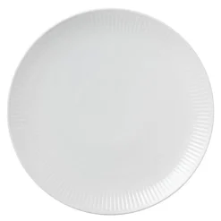 Hvit Riflet tallerken coupe 27 cm