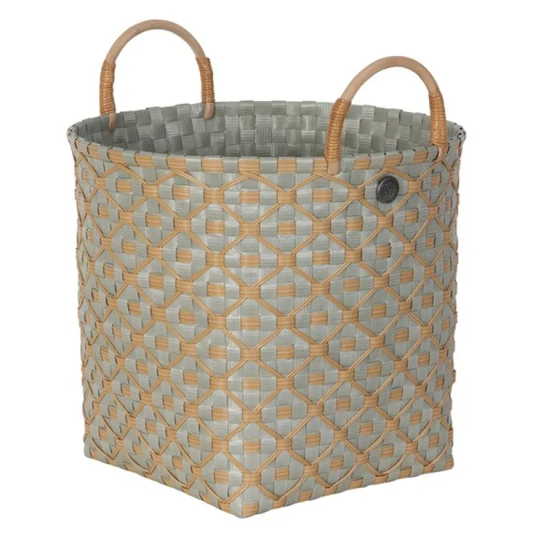 Ivy & Rose medium kurv m/håndtak 30x27 cm matcha green