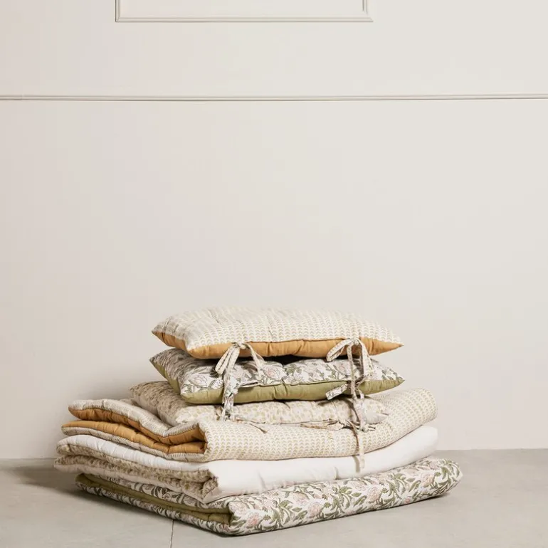 Ivy sittepute/madrass 120x60 cm støvet grønn