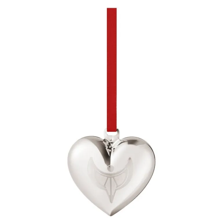 Jul 2024 ornament hjerte sølv