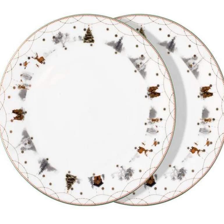 Julemorgen Story tallerken 25 cm 2 stk
