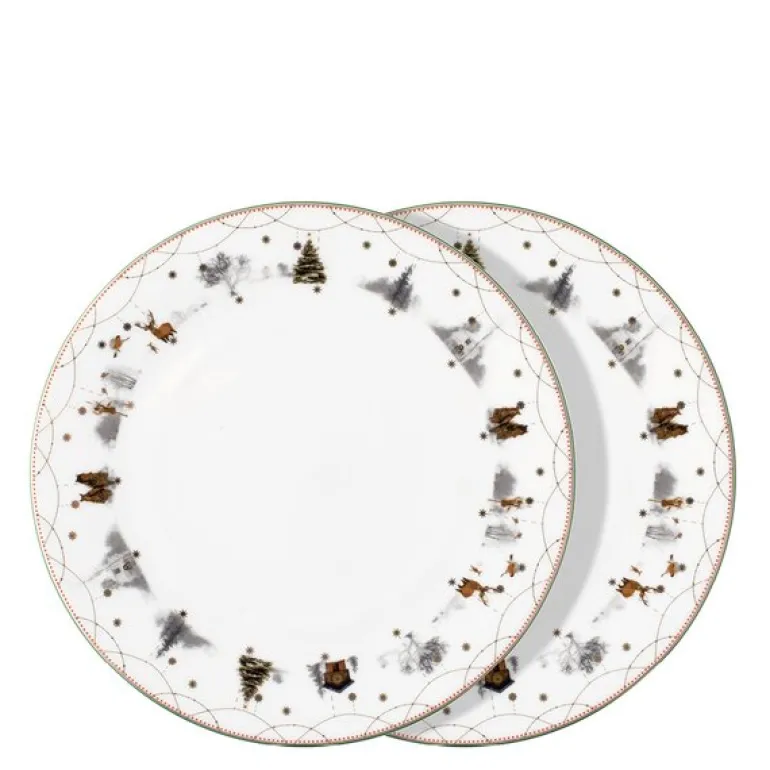 Julemorgen Story tallerken 28 cm 2 stk