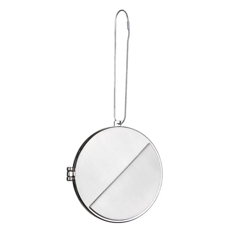 Julepynt medaljong m/fotoramme 7x7 cm ingen tekst sølv