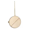 Julepynt medaljong m/fotoramme 7x7 cm bestemor gull
