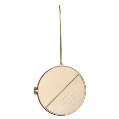 Julepynt medaljong m/fotoramme 7x7 cm mamma gull