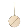 Julepynt medaljong m/fotoramme 7x7 cm bestevenn gull