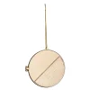 Julepynt medaljong m/fotoramme 7x7 cm onkel gull