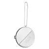 Julepynt medaljong m/fotoramme 7x7 cm god som du sølv