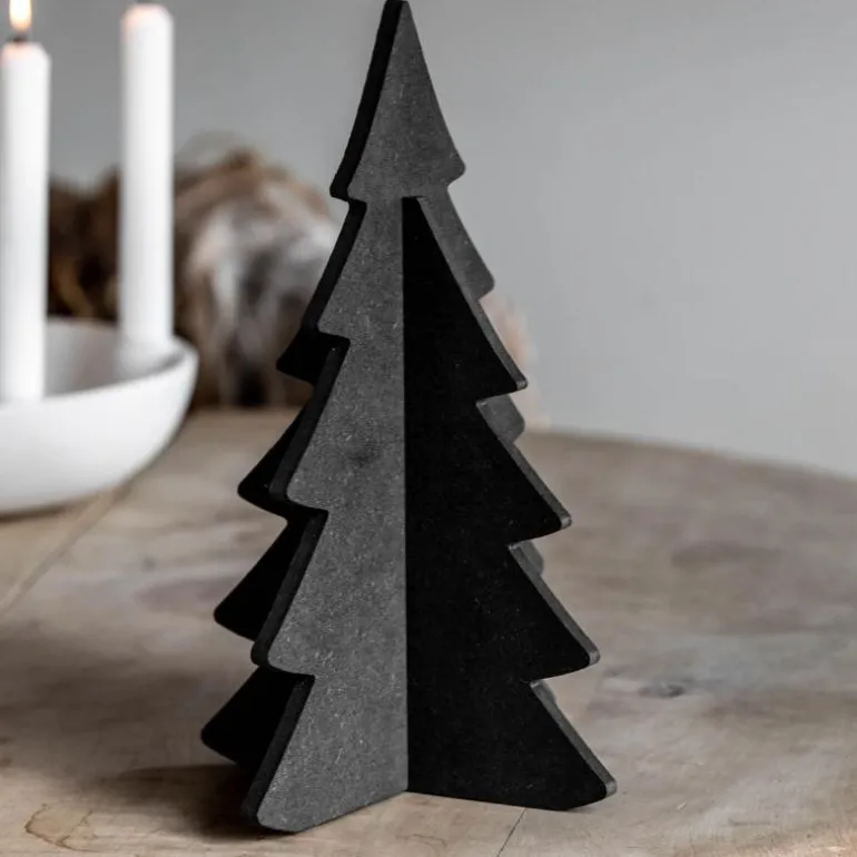 Juletre large 30 cm grå