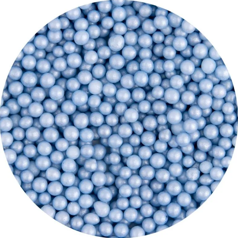 Kakestrøssel perler 4 mm 90g isblå