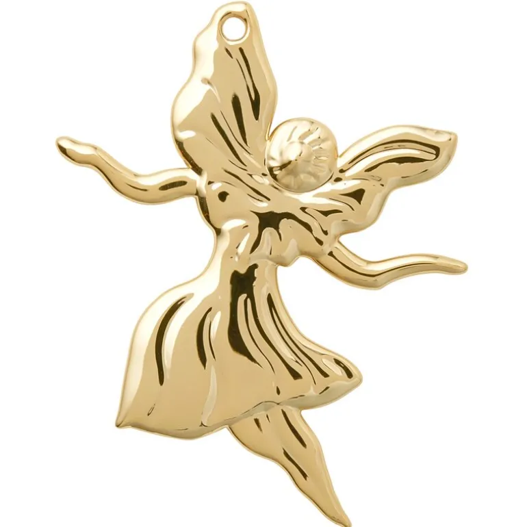 Karen Blixen dansende engel 7 cm forgylt