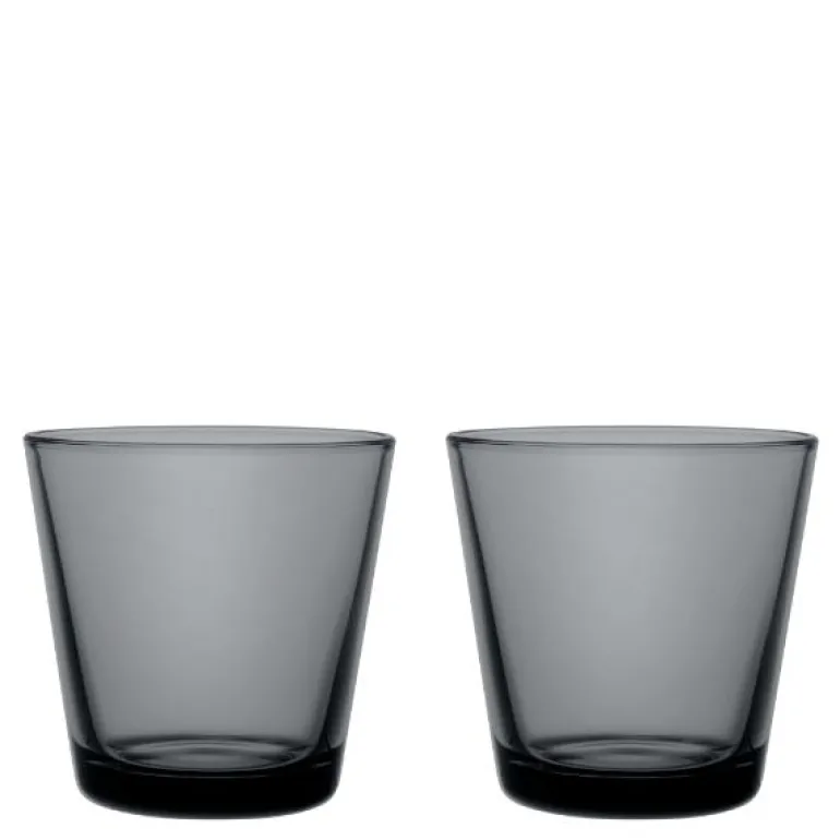 Kartio glass 21 cl 2 stk mørk grå