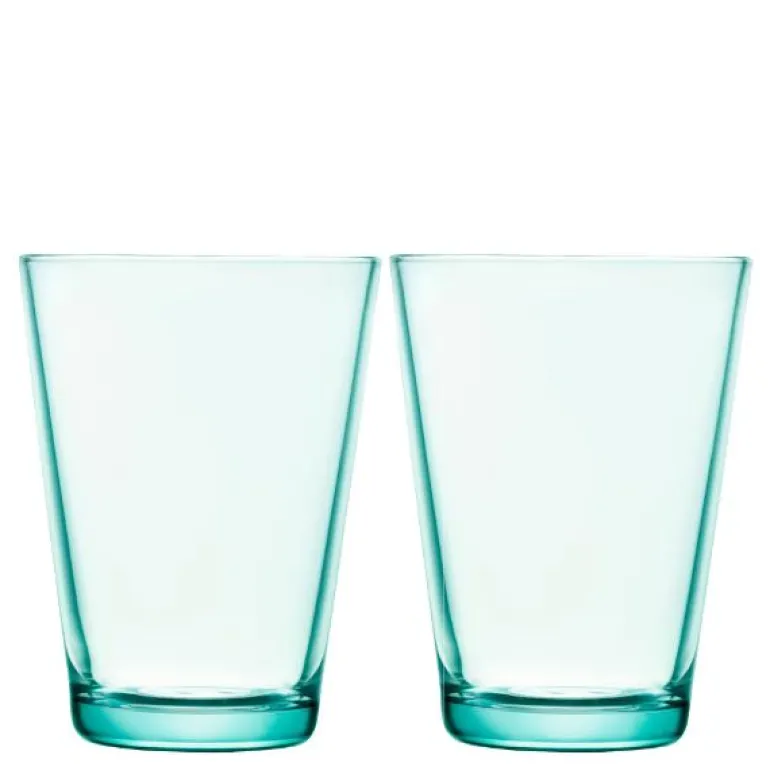 Kartio glass 40 cl 2 stk vanngrønn