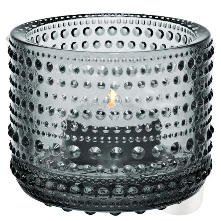 Kastehelmi lyslykt 64 mm grå