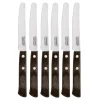 Knivsett 6 deler blank/brun