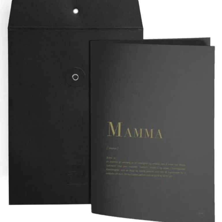 Kort brettet mamma 16,8x21,8 cm svart