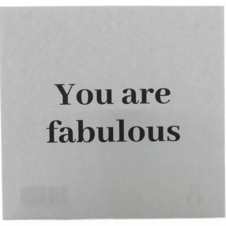 Kort 8x8cm you are fabulous