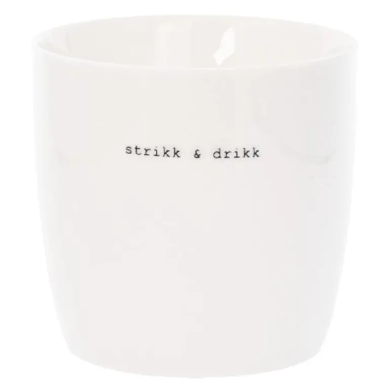 Krus strikk & drikk 30 cl hvit