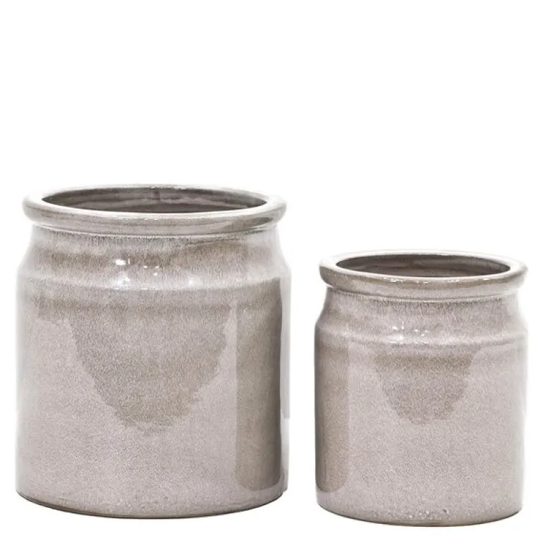 KrusXL blomsterkrukke 17/22 cm 2 stk grå