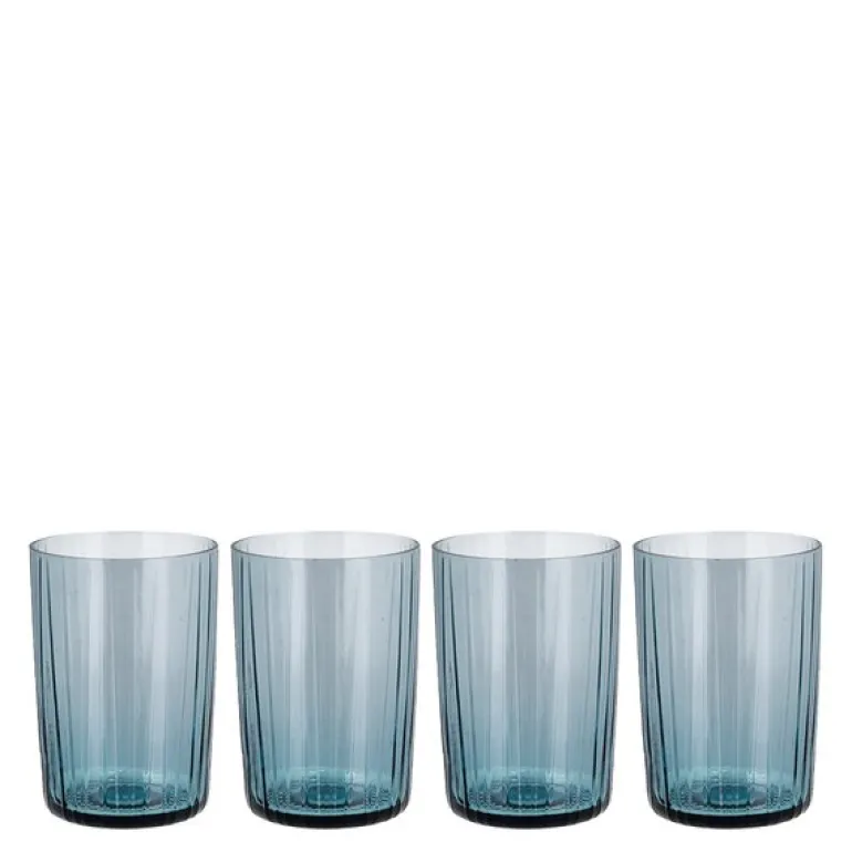 Kusintha vannglass 28 cl 4 stk blå
