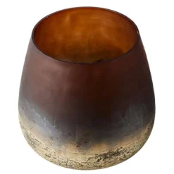 Lana vase 15 cm brun/gull