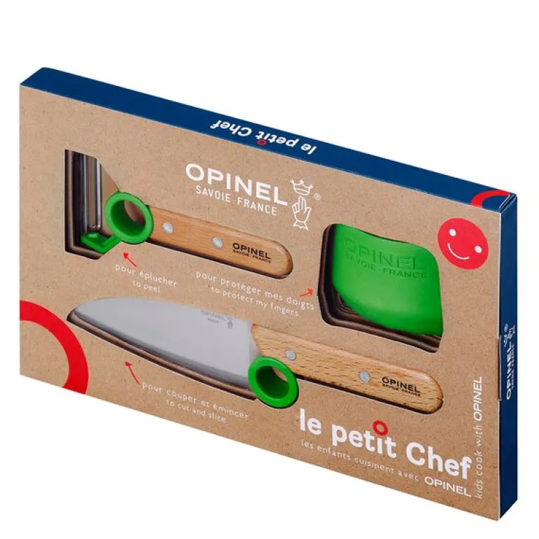 Le Petit Chef knivsett grønn