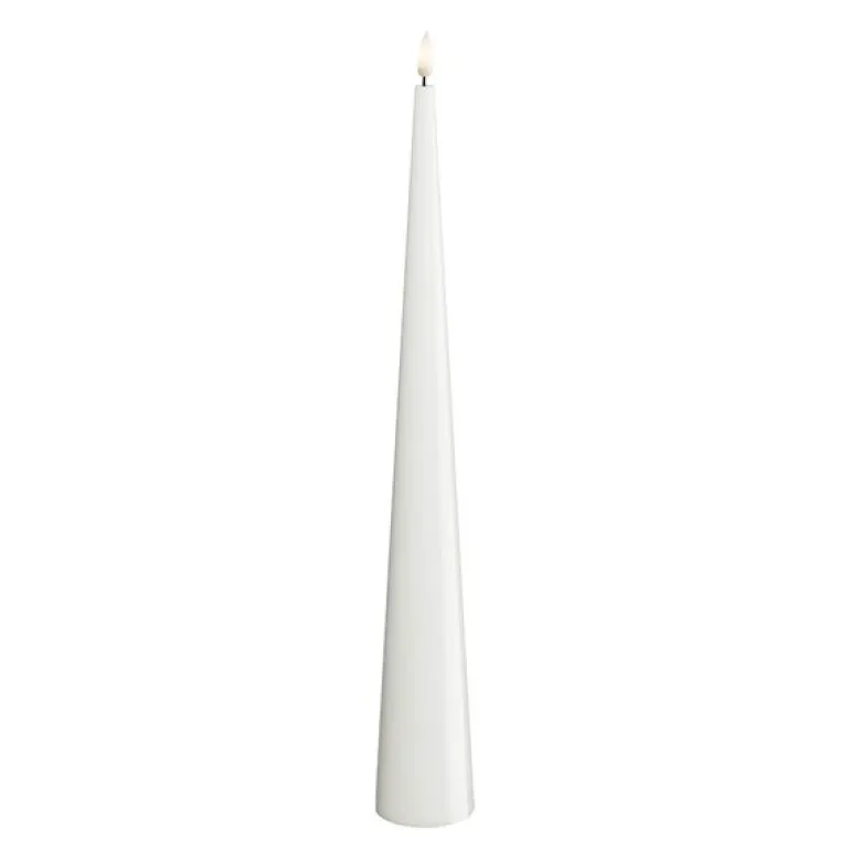 LED kjeglelys 5 x 38 cm hvit