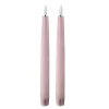 LED kronelys 2,2x22 cm 2 stk pastel rose
