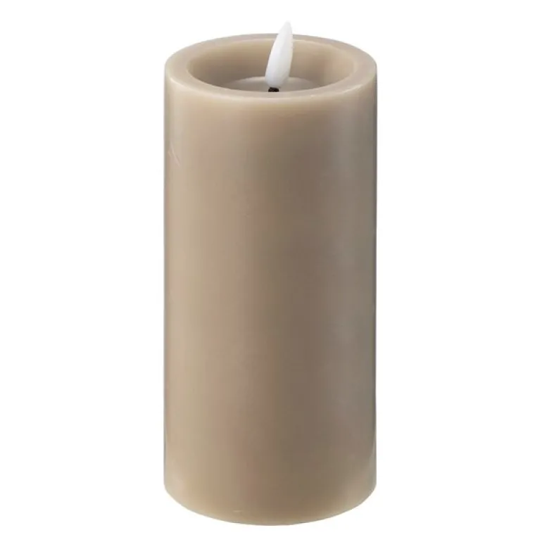 LED kubbelys 7,5x15 cm taupe