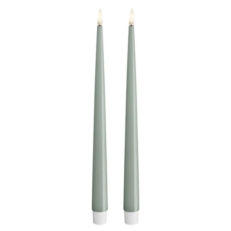 LED lakklys 2,2 x 28 cm 2 stk salvie grønn