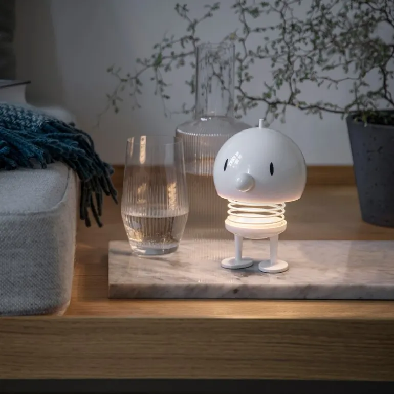 LED lampe stor 15 cm hvit