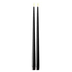 LED shiny dinner 2,2x38 cm 2 stk svart
