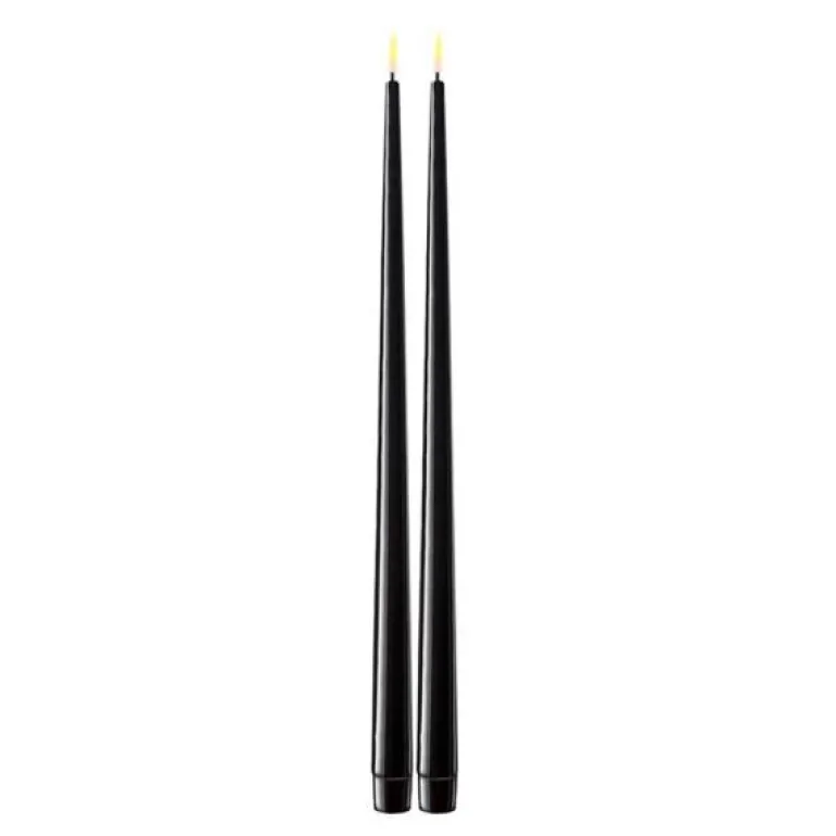 LED shiny dinner 2,2x38 cm 2 stk svart