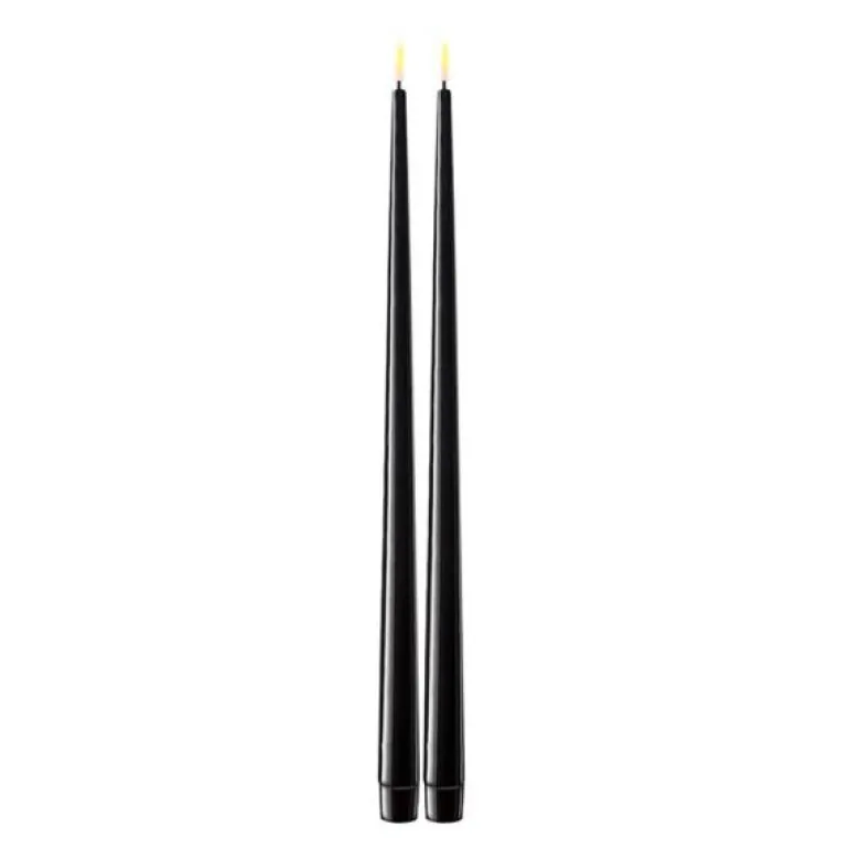 LED shiny dinner 2,2x28 cm 2 stk svart