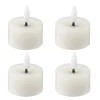 LED telys 4,5x2,5 cm 4 stk ivory