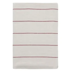 Line duk 140x270 cm offwhite/red