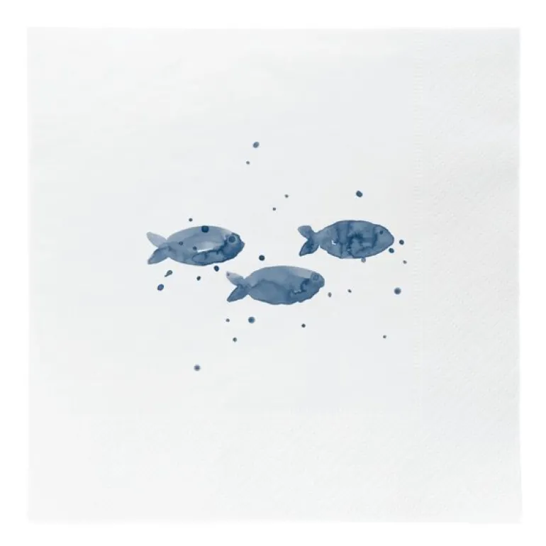 Lunsjserviett 16,5x16,5 cm 20 stk fisk