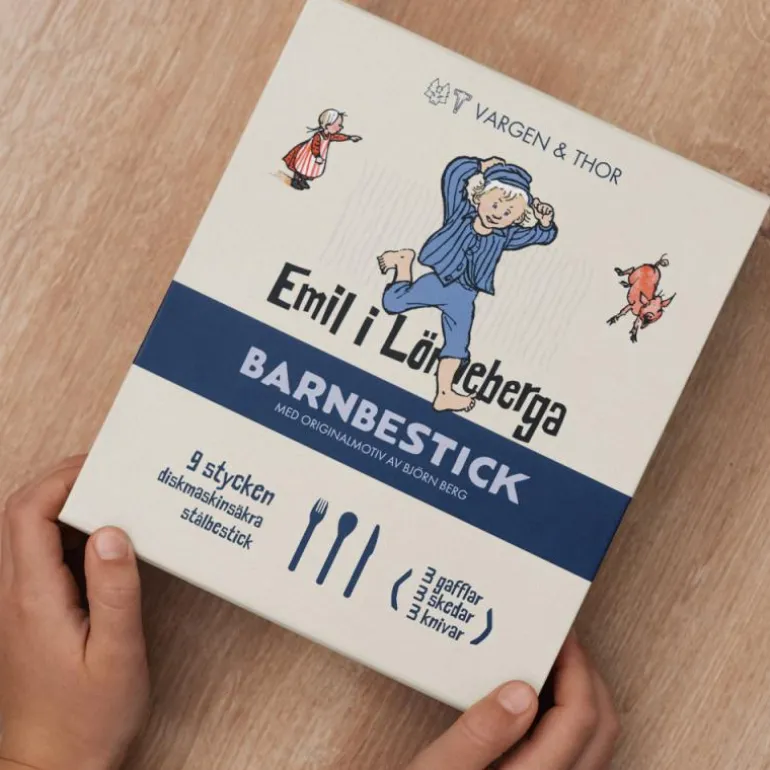 Lupo barnebestikk Emil 9 deler stål
