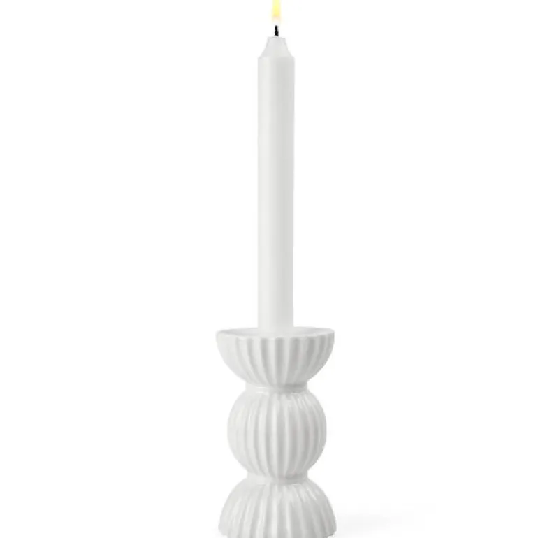 Lyngby Tura lysestake 14 cm hvit