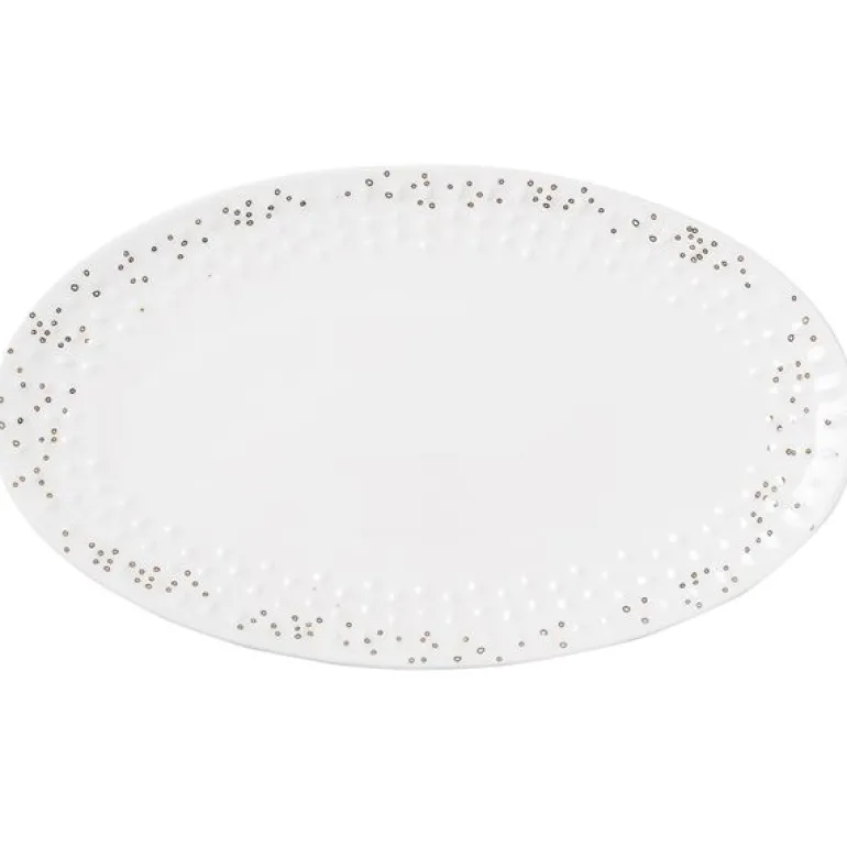 Lys oval asjett 20 cm
