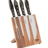 Magnetisk knivholder med kniver brun
