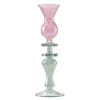 Mary lysestake 25 cm rosa/grønn